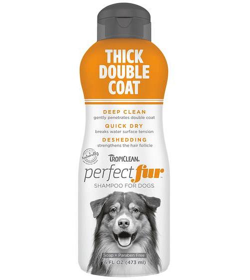 Tropiclean Perfect Fur Dog Shampoo Thick Double Coat 473ml