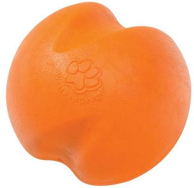 West Paw Jive Zogoflex Fetch Ball Tough Dog Toy Orange X