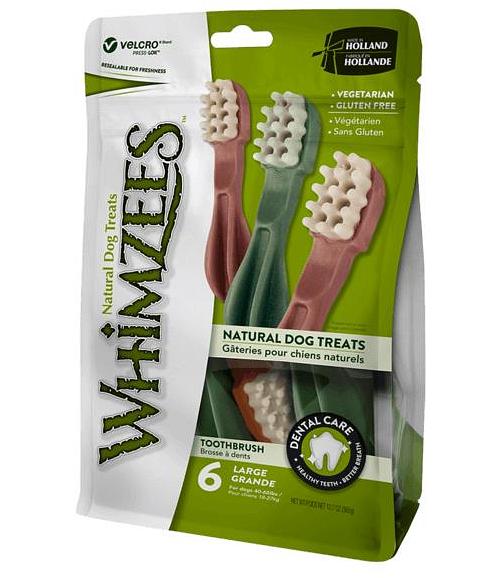 Whimzees Toothbrush Dental Dog Treats 6 Pack
