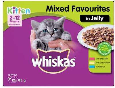 Whiskas Kitten Chicken And Tuna Dry Cat Food 24 X 85g
