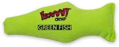 Yeowww Cat Toys With Pure American Catnip Green Fish Each
