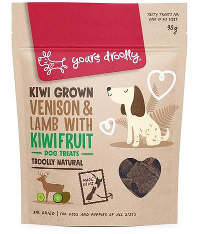 Yours Droolly Kiwi Grown Venison And Lamb With Kiwifruit Dog Treat 200g