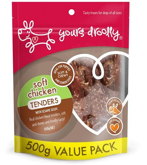 Yours Droolly Soft Chicken Tenders Dog Treats 500g