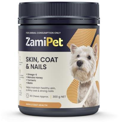 Zamipet Dog Chews Skin Coat And Nails 60 Pack
