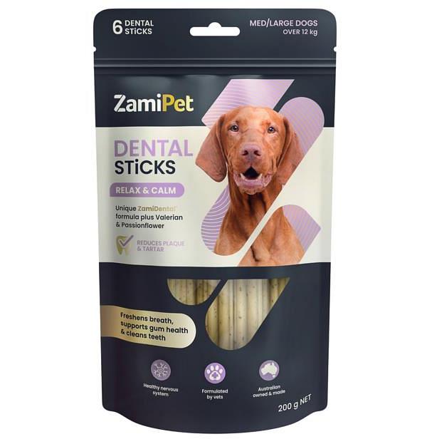 Zamipet Dog Dental Sticks Relax And Calm 6 Pieces 200g 6 Chews