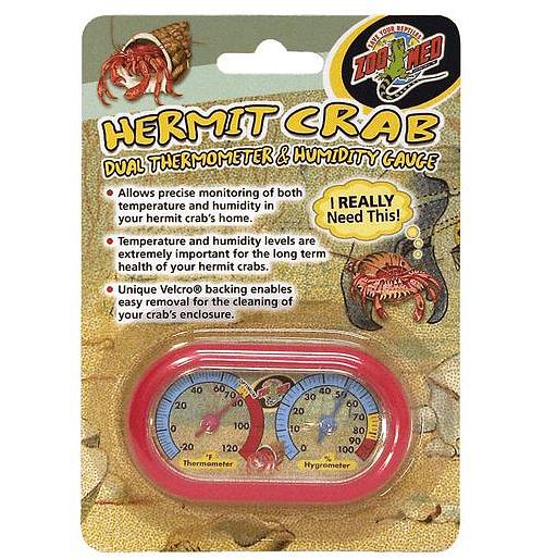 Zoo Med Hermit Crab Dual Thermometer Humidity Each