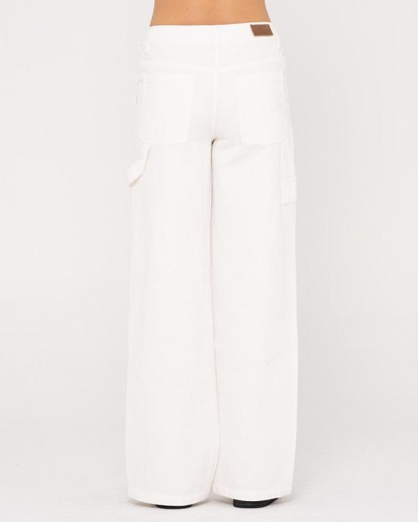 Billie Mid Rise Carpenter Pant - Coconut Cream Rusty Australia, 8 / Coconut Cream