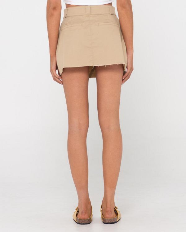 Bobbi Mini Skirt - Oatmilk Rusty Australia, 10 / Oatmilk