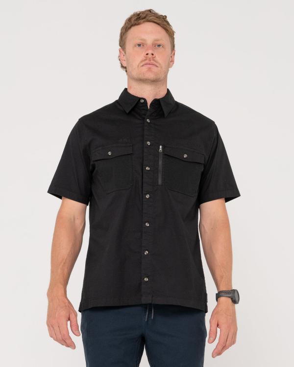 Pressure Short Sleeve Shirt - Black Rusty Australia, M / Black