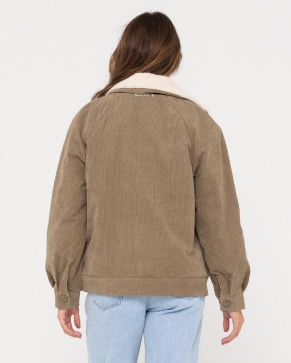 The Secret Relaxed Fit Cord Jacket - Faded Pistachio Rusty Australia, 16 / Faded Pistachio