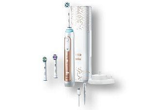 Oral-B Genius 9000 Electric Toothbrush with 3 Replacement Heads & Smart Travel Case, Rose Gold