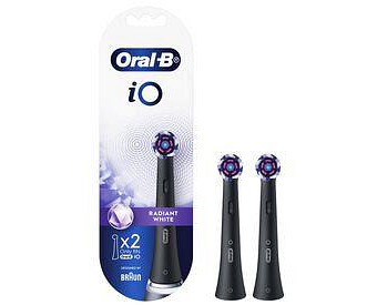 Oral-B iO Radiant White Replacement Brush Heads 2 Pack - Black