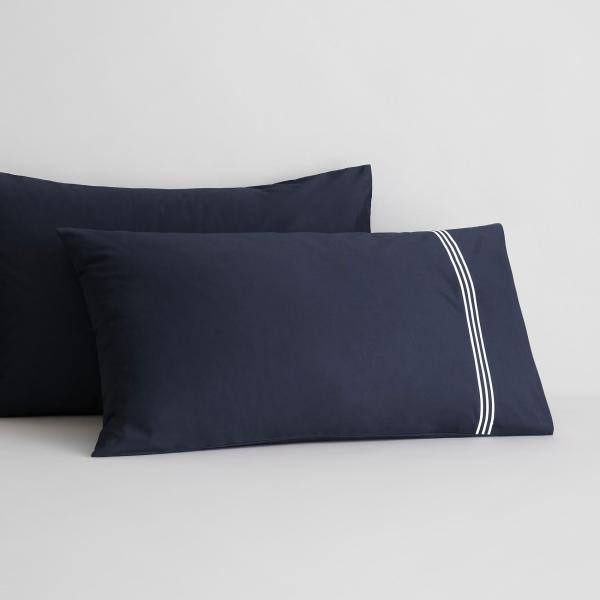 Sheridan 1200TC Palais Lux Pillowcase Pair in Midnight/Dark Blue Size: Standard Material: Cotton @Sheridan Rewards