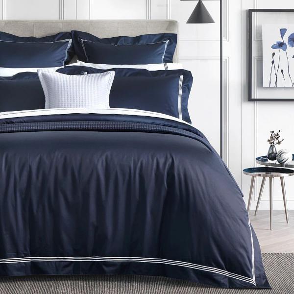 Sheridan 1200TC Palais Lux Quilt Cover in Midnight/Dark Blue Material: Cotton @Sheridan Rewards