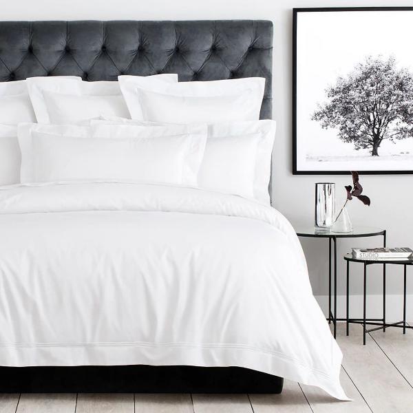 Sheridan 1200TC Palais Quilt Cover in White Size: Queen Material: Cotton @Sheridan Rewards