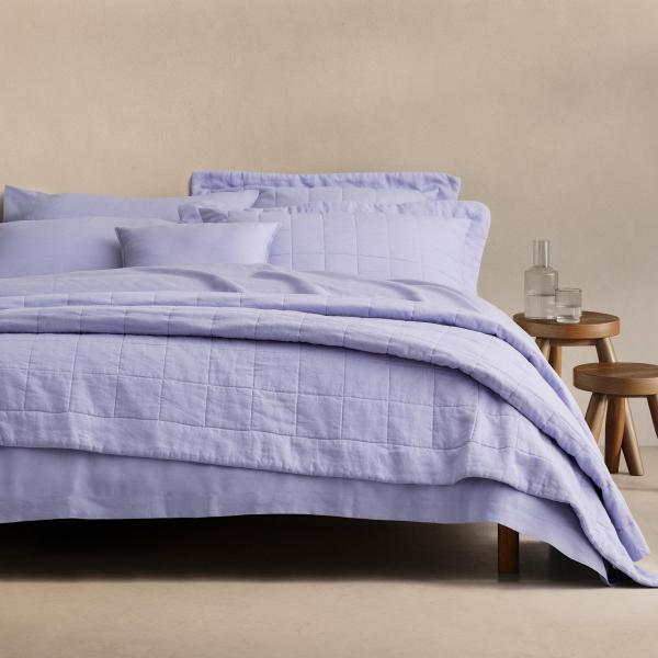 Sheridan Abbotson Linen Bed Cover in Smokey Violet Size: Queen Material: Cotton/Polyester/Linen @Sheridan Rewards