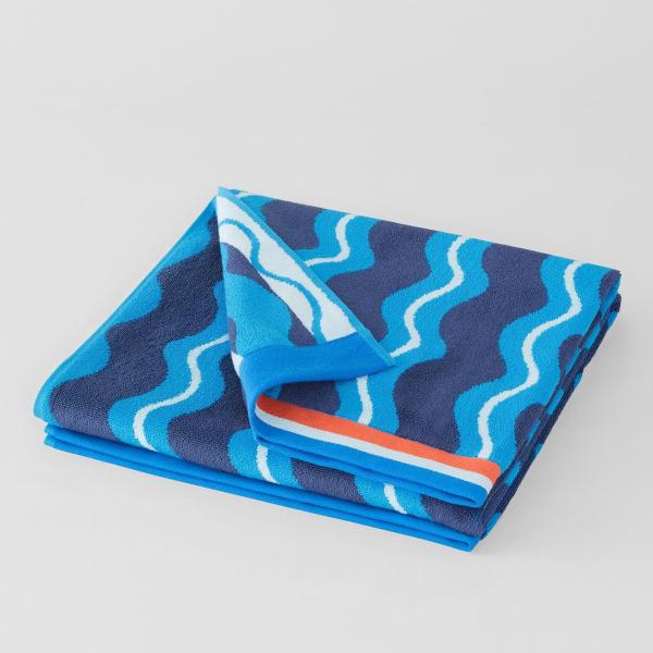 Sheridan Nello Beach Towel in Azure Material: Cotton @Sheridan Rewards