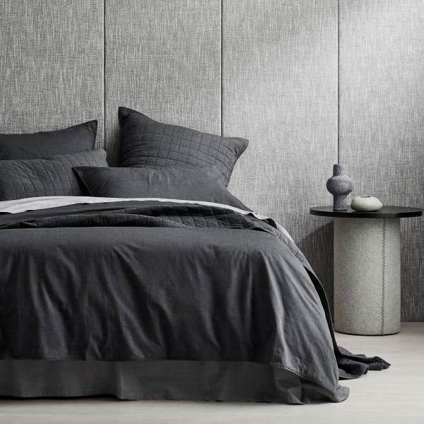 Sheridan Reilly Quilt Cover Set in Carbon/Grey Size: Double @Sheridan Rewards