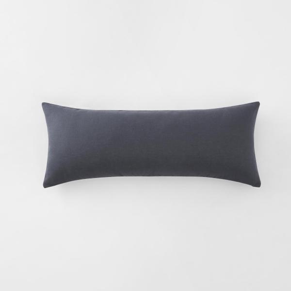 Tessino Long Cushion in Carbon/Grey Material: Cotton/Polyester/Linen @ Rewards By Sheridan