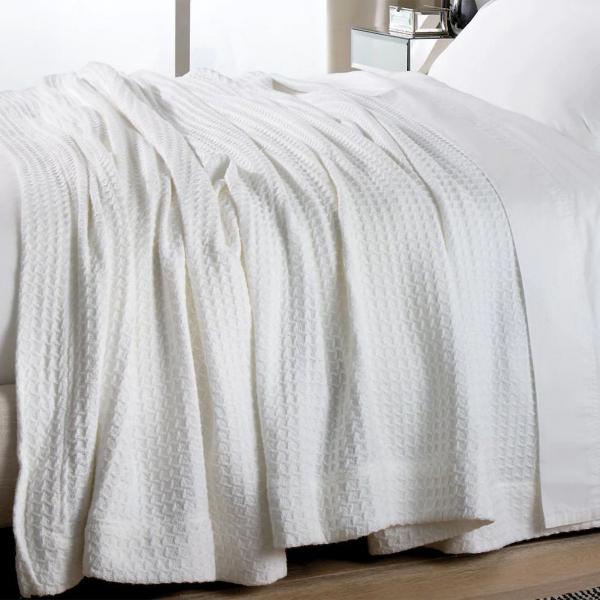Therapillo™ Cotton Waffle Blanket in White Size: Queen King @Sheridan Rewards