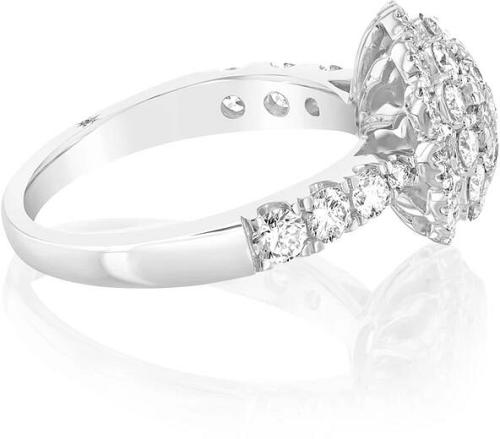 18ct White Gold 1.4 Carat Brilliant Cut Diamond Halo Solitaire Ring