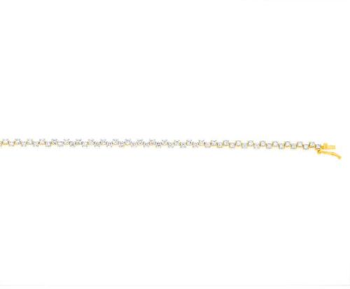 2 Carat Diamond Tennis Bracelet in 10ct Yellow Gold