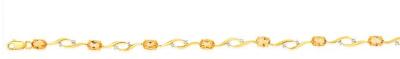 8Carat Citrine & 0.10Ct Diamond in 9ct Yellow Gold Bracelet