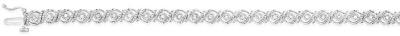 Sterling Silver 0.45 Carat Diamond 18cm Bracelet