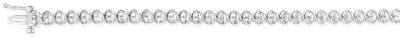 Sterling Silver & 0.95 Carat Diamond Tennis Bracelet