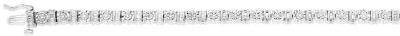 Sterling Silver 1/5 Carat 17.5cm Diamond Bracelet With 59 Round and Taper Cut Diamonds