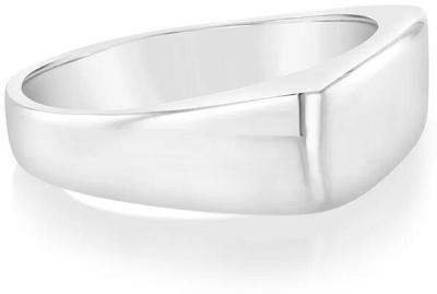 Sterling Silver Plain Signet Ring, T