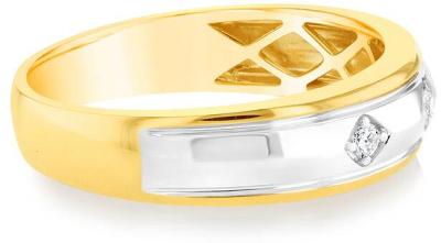 Luminesce Lab Grown 1/10 Carat Ring in 9ct Yellow & White Gold, T