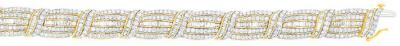 Luminesce Lab Grown 10.15Carat Brilliant Cut Diamond Bracelet In 9ct Yellow Gold