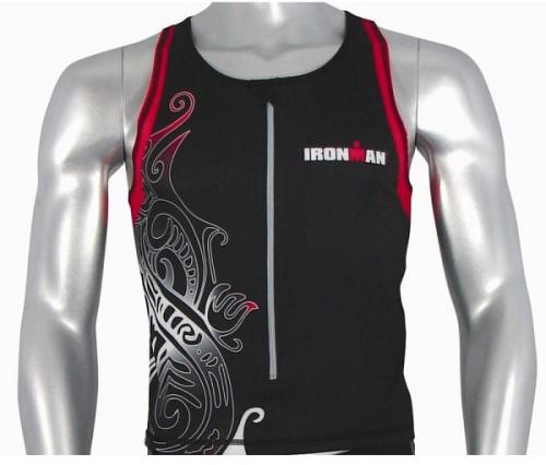 Ironman Mens Tri Top - Black/Red