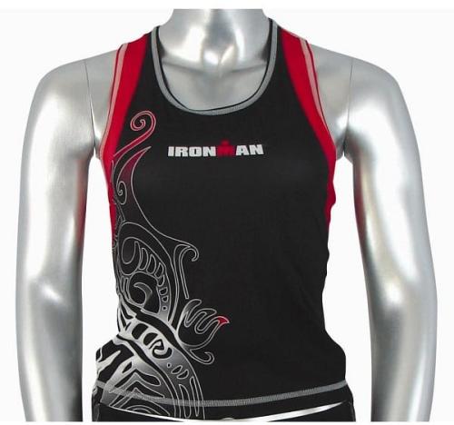 Ironman Womens Tri Top - Black/Red