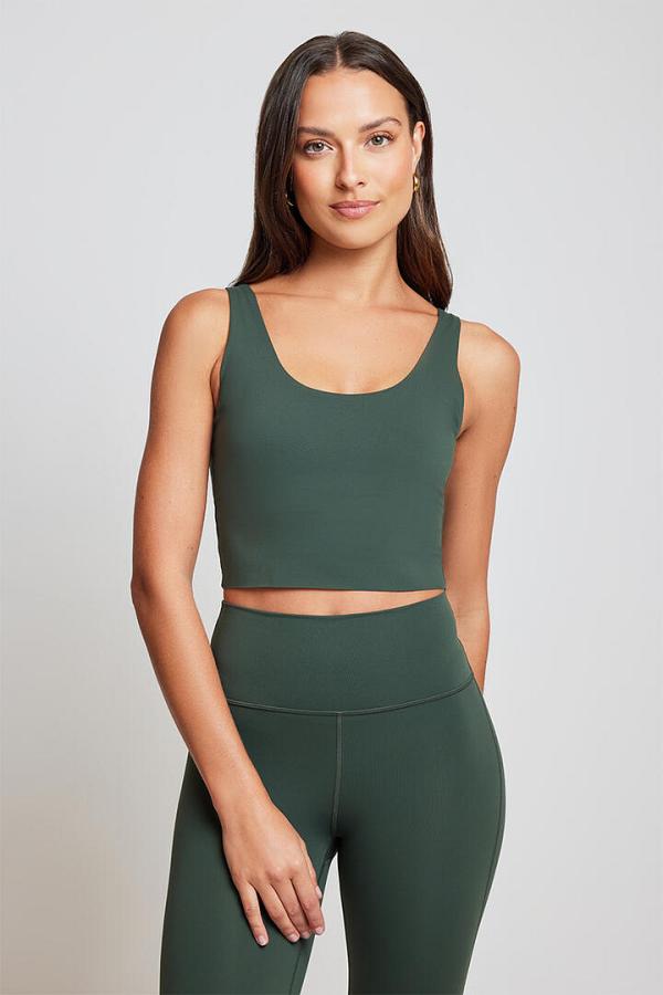 Stylerunner Adaption Cropped Tank Forest Green