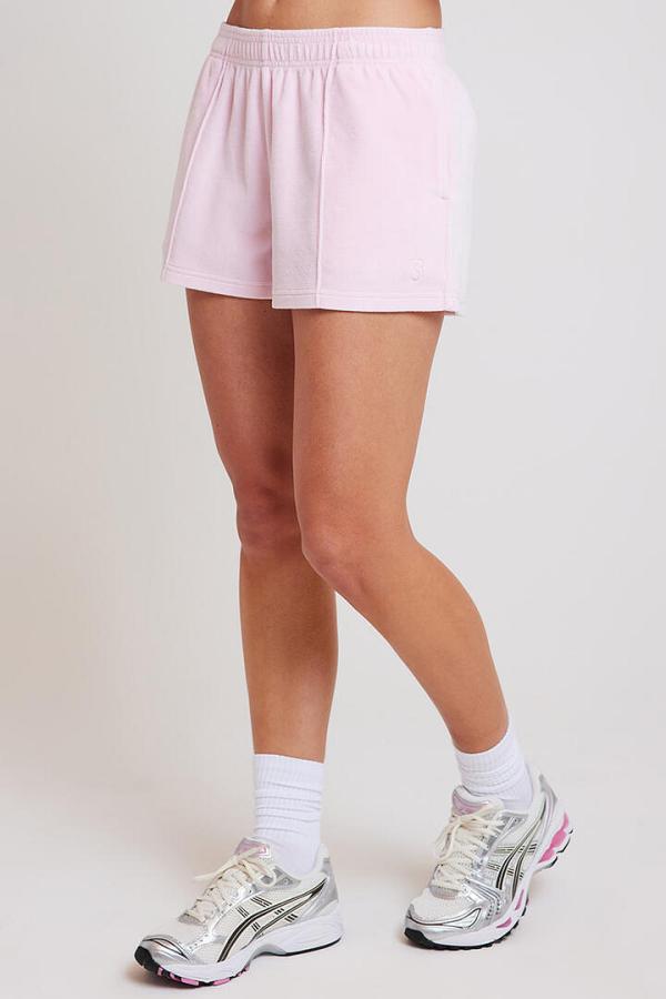 Stylerunner Posh Velour Shorts Cotton Candy