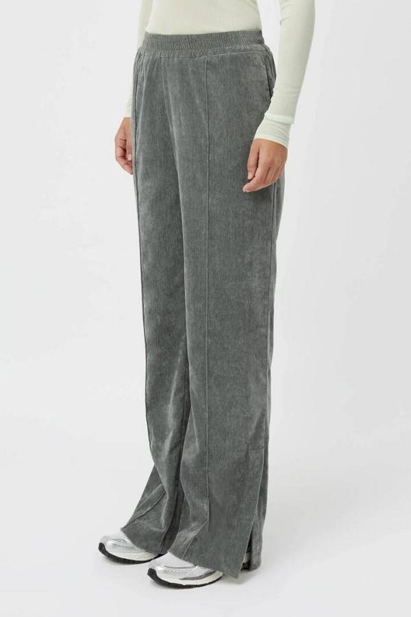 C&M Camilla And Marc Aneta Velour Track Pant Dark Grey