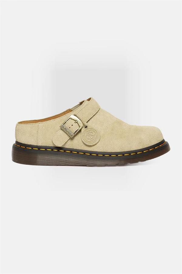 Dr Martens Isham Buckle Mule Parchment Desert Oasis Suede