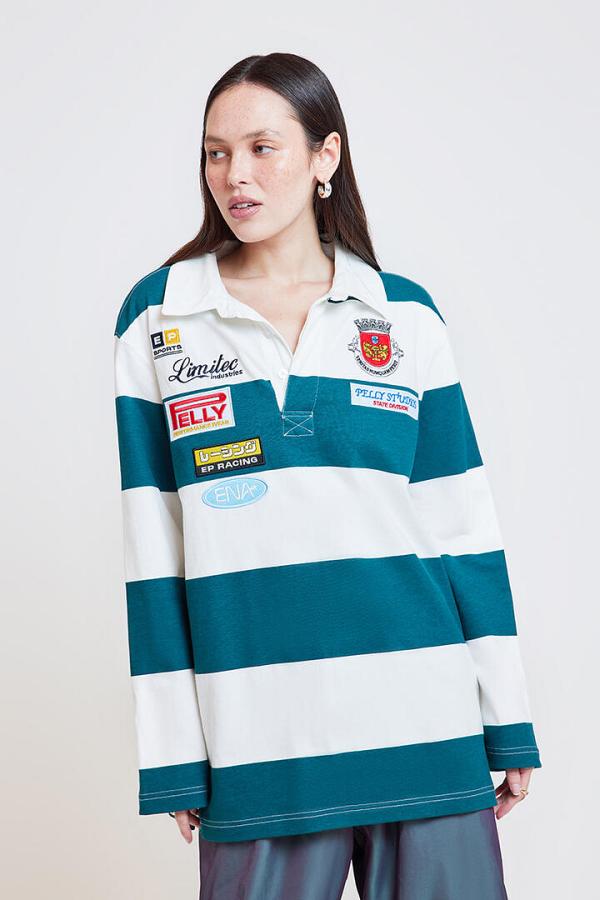 Ena Pelly Sport Polo Jade/White