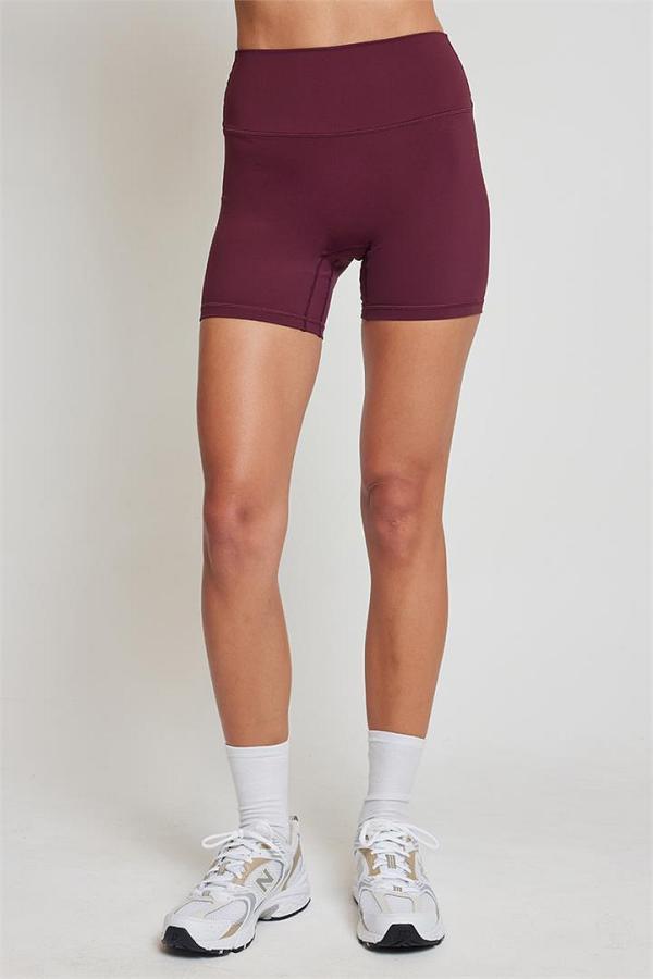 Leelo Sculpt Bike Shorts Cherry Cola