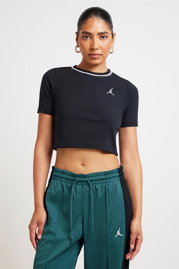 Nike Short Sleeve Knit Top Black/(White)