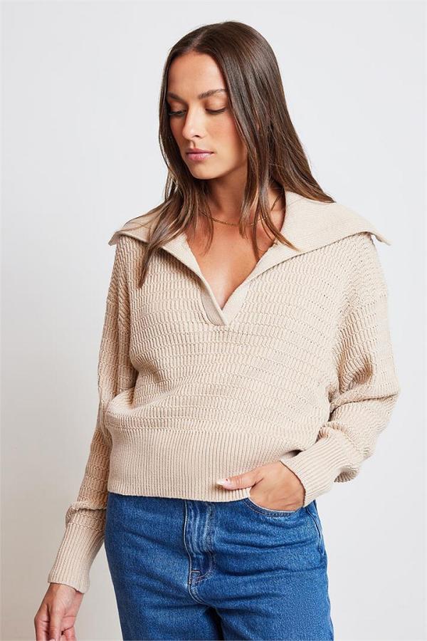 Nude Lucy Nala Rugby Knit Pebble