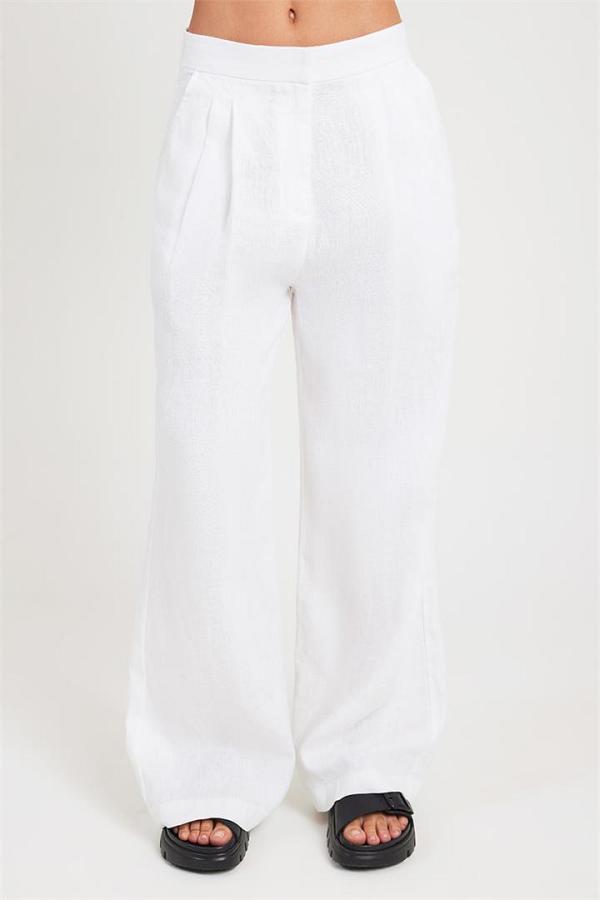 Nude Lucy Thilda Linen Pant White