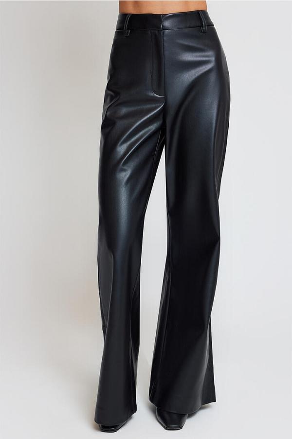 Ode Peyton Vegan Leather Pant Onyx