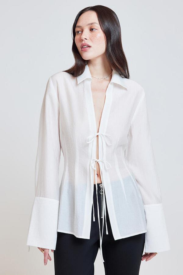 Ode Robin Organzia Blouse Soft White