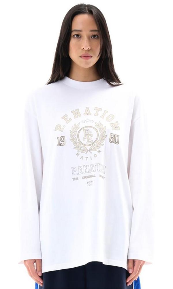 P.E Nation Overland Long Sleeve Tee Optic White