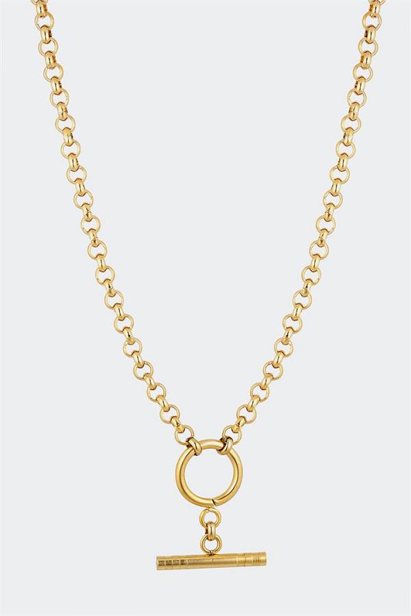 Porter Belcher T-Bar Necklace Gold