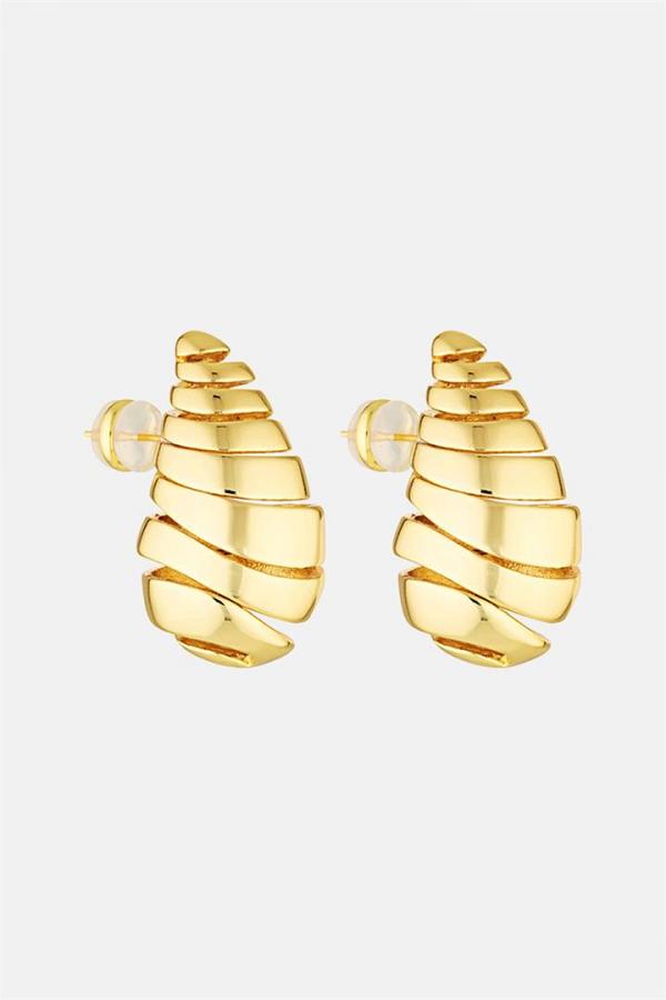 Porter Blob Spiral Earrings Gold