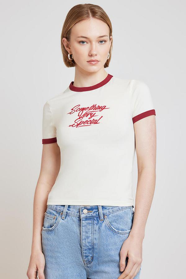 Something Very Special Romance Baby Tee White